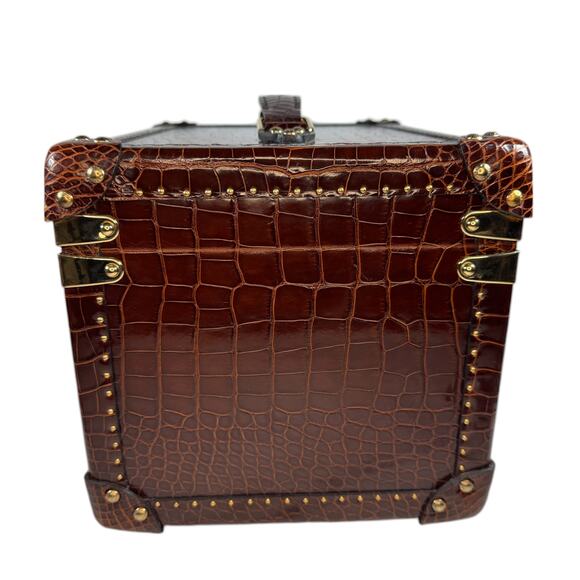 Louis Vuitton Crocodile Trunk Boite Flacons Beauty Train Case Exotic LV w/key - Picture 6 of 16